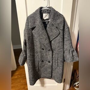 Anthropologie Femme Peacoat with bell sleeves size Medium